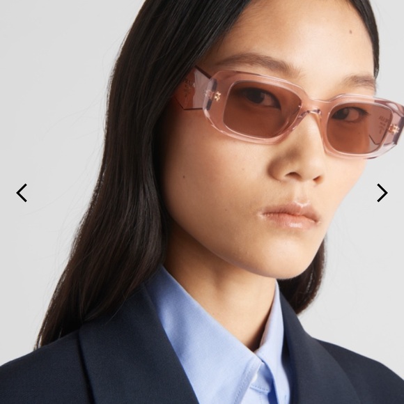 Prada Symbole sunglasses SPR 17W Pink frame Mahoghany lenses - Picture 2 of 13